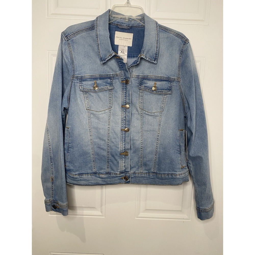 Social Standard by Sanctuary Size XL Classic Denim Jacket Auguste RV $109